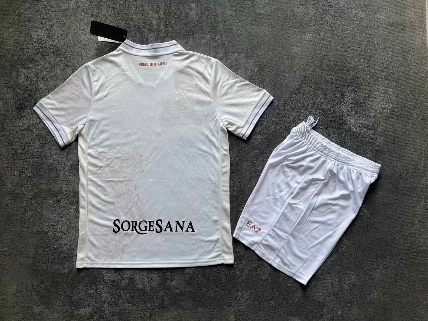Kit Infantil Napoli Away 25/26 . EA7 - Branco