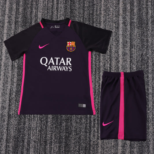 Kit Infantil Barcelona Away Retrô 15/16 - Roxo