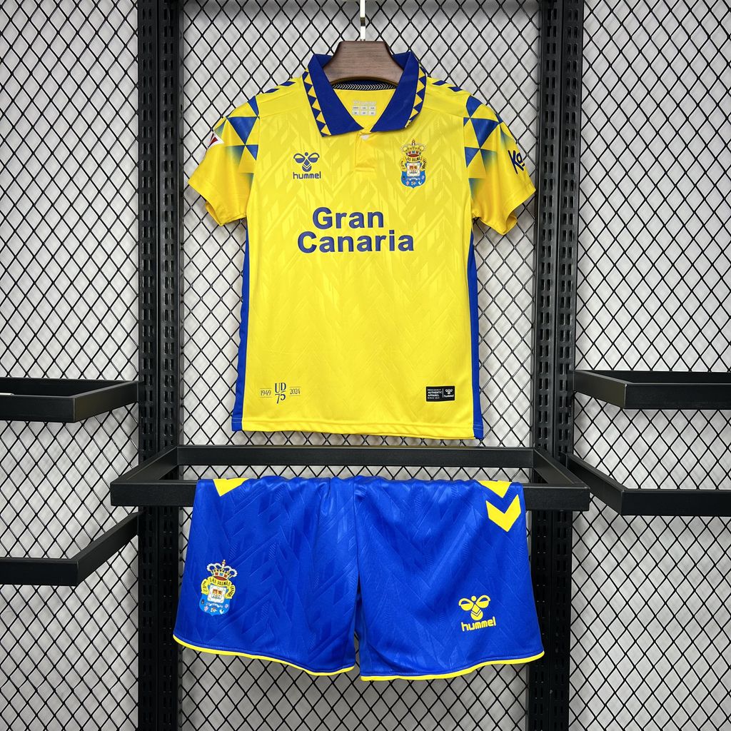 Kit Infantil Las Palmas Home 24/25 . Hummel - Amarelo e Azul