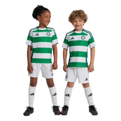Kit Infantil Celtic Home 25/26 -Branco e Verde