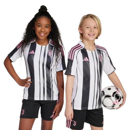 Kit Infantil Juventus Home 25/26 . - Branca e Preta