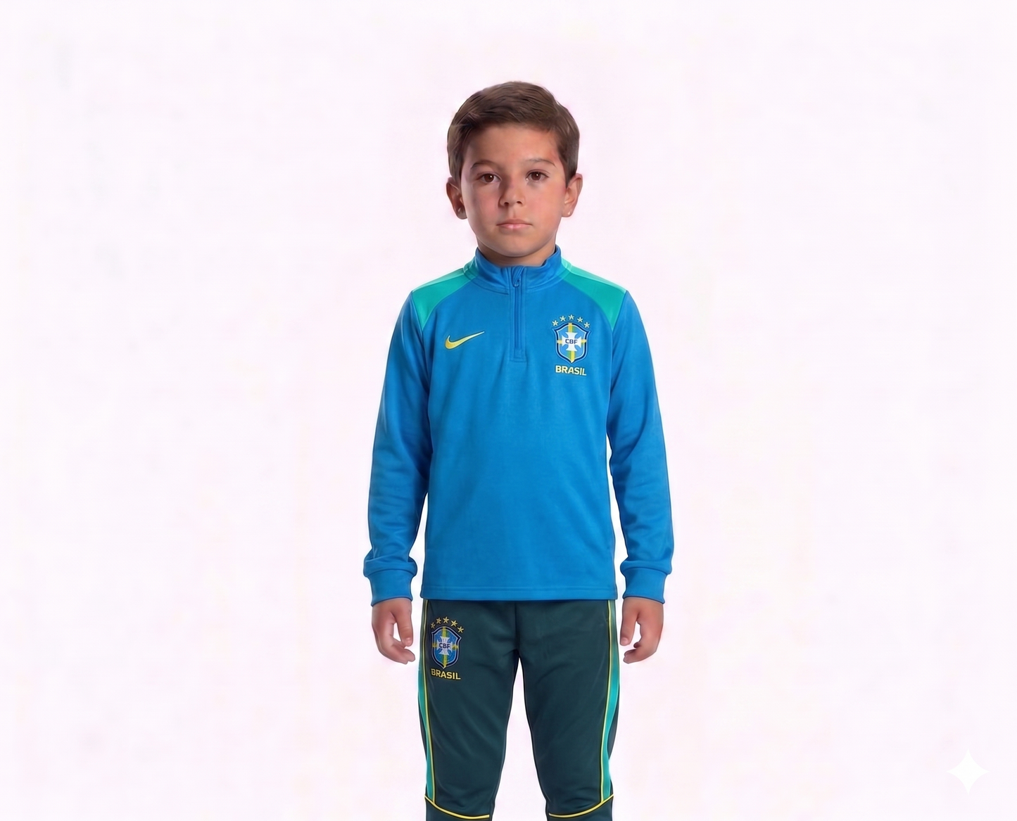 Kit Treino Agasalho + Calça Brasil - Azul