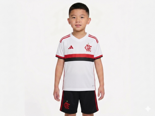 Kit Infantil Flamengo Away 26/27 - Branco