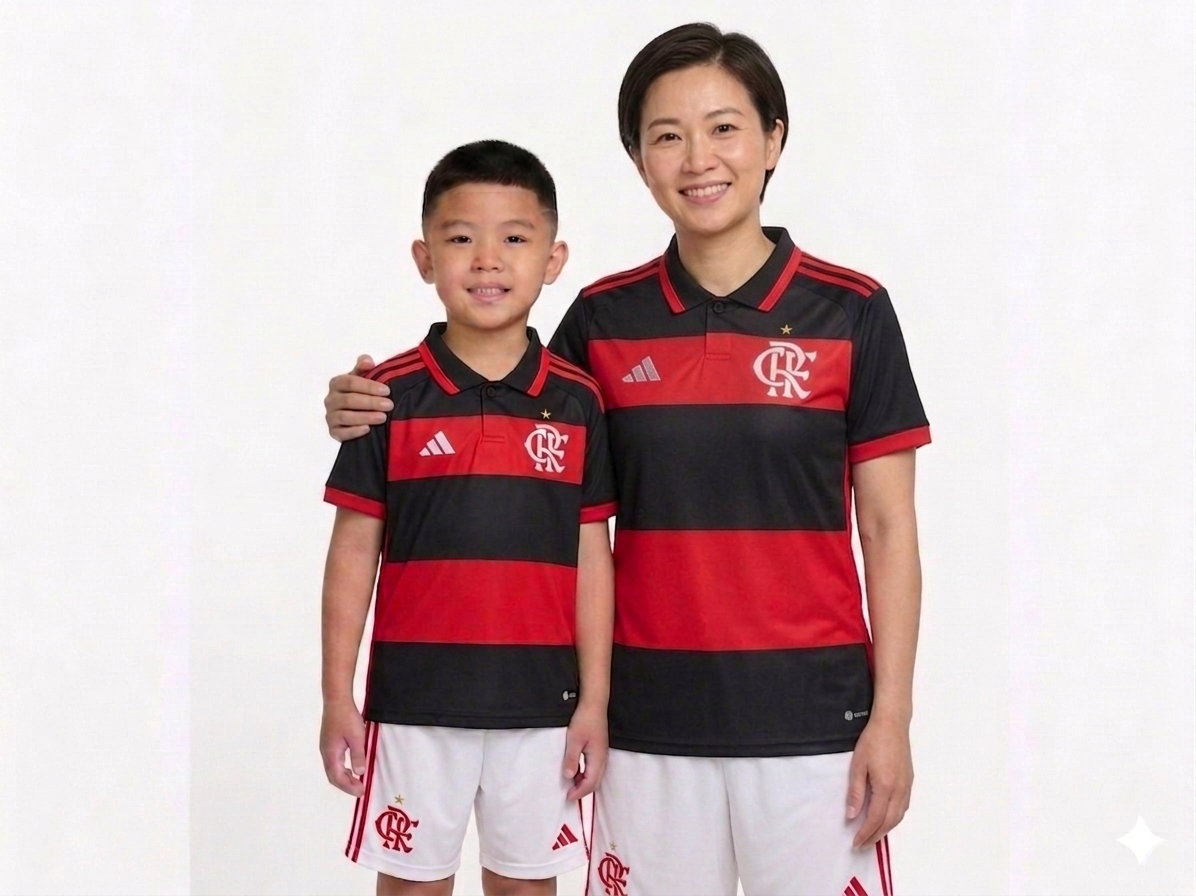 Kit Família Flamengo: Camisa Infantil + Camisa Mãe - Rubro Negra