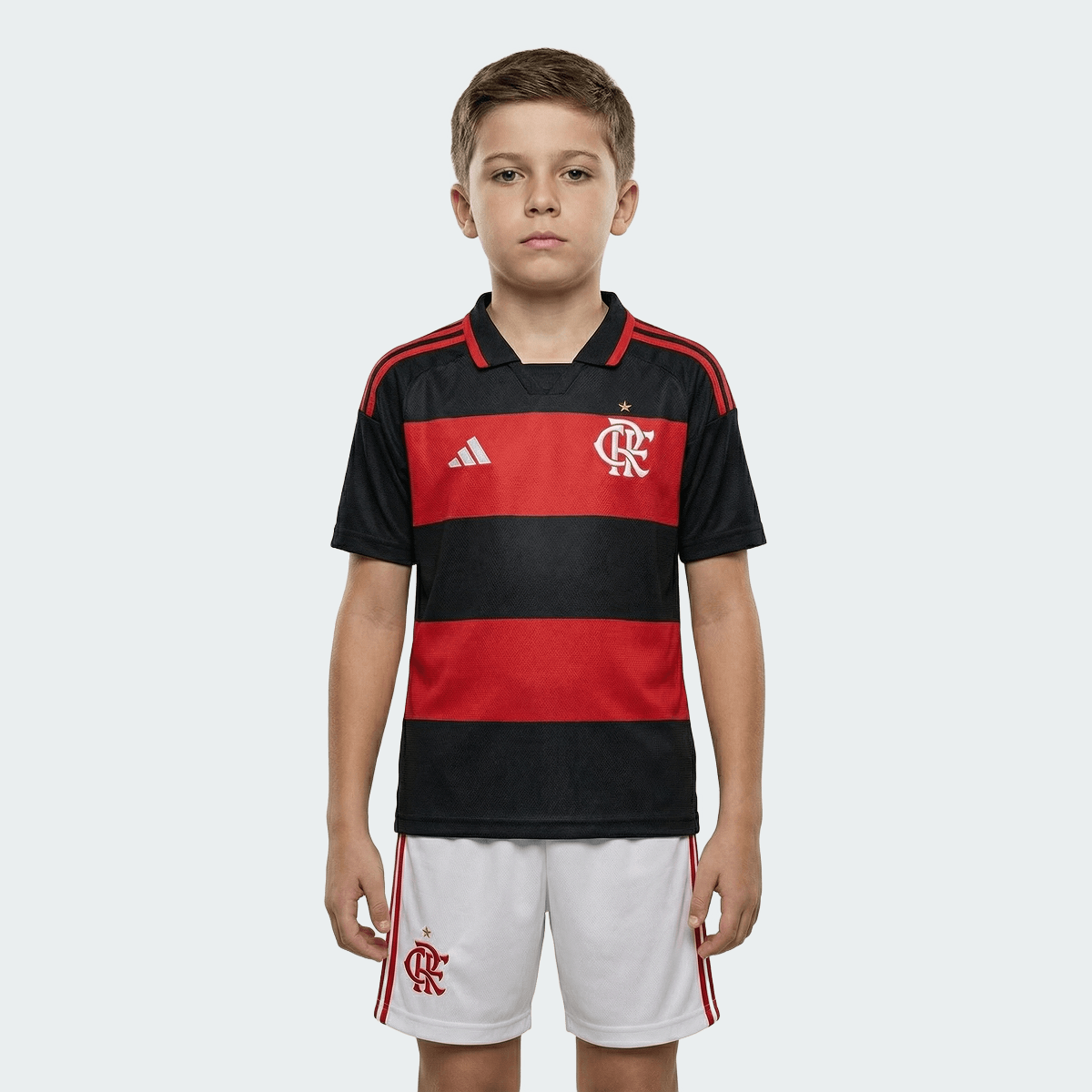 Kit Família Flamengo: Camisa Infantil + Camisa Pai - Rubro Negra