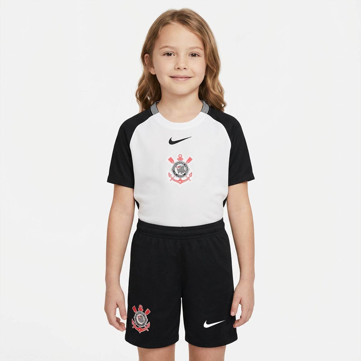 Kit Infantil Corinthians Home 25/26 Feminino - Branco