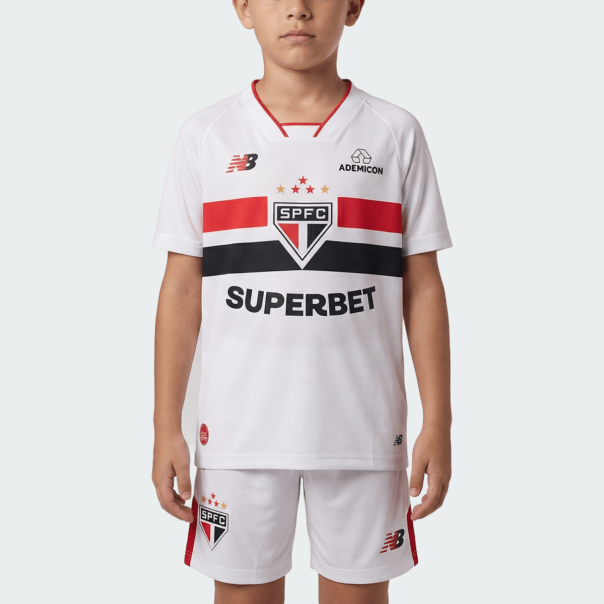 Kit Infantil São Paulo Home 26/27 - Branca
