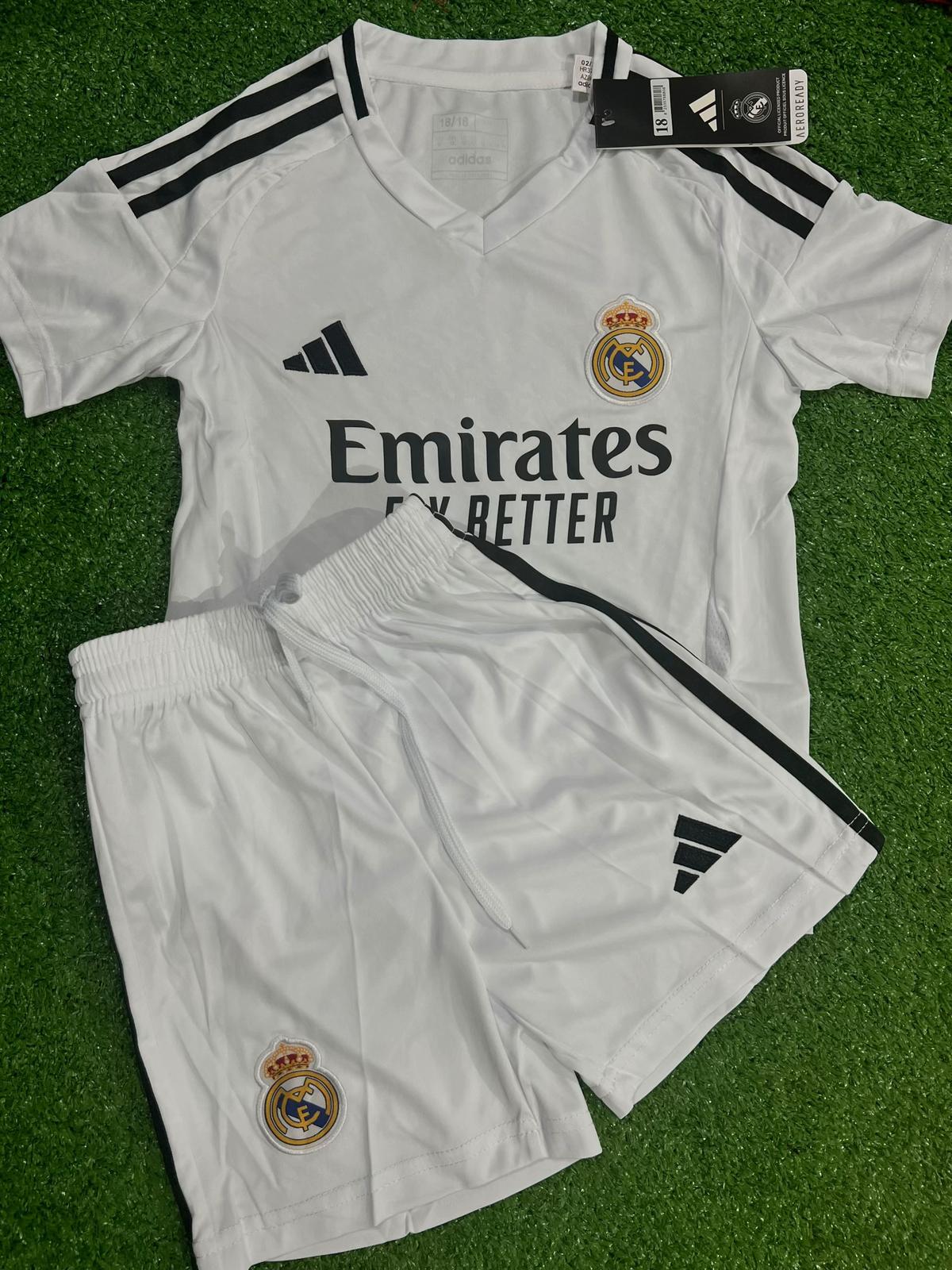 Kit Infantil Real Madrid Home 24/25 -Branca