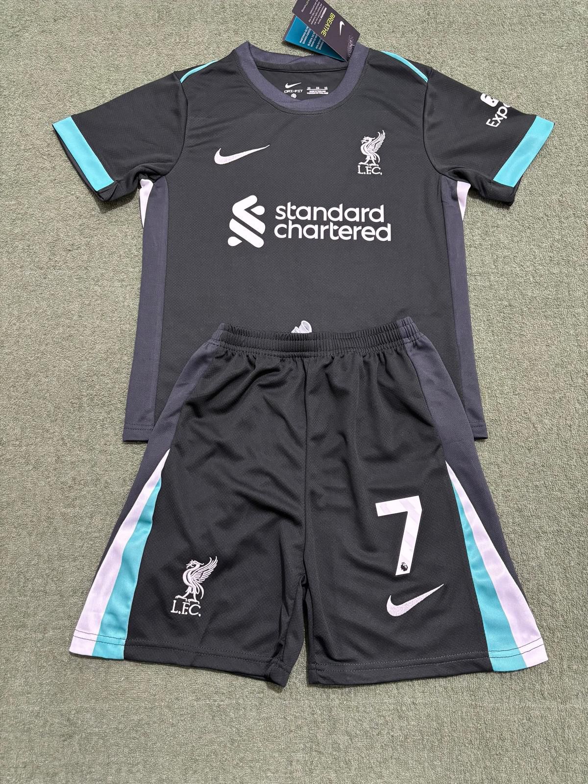 Kit Infantil Liverpool Away 24/25 - Preto