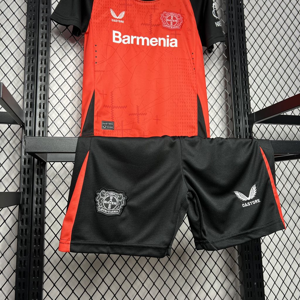 Kit Infantil Bayern Leverkusen Home 24/25 Castore - Vermelho