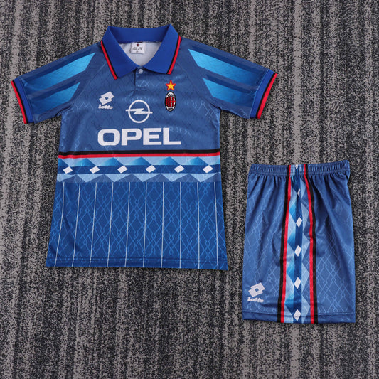 Kit Infantil Milan Third Retrô 95/96 . Lotto - Azul
