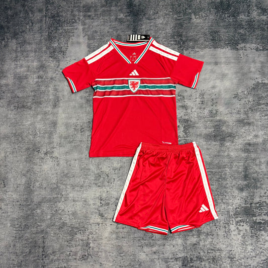 Kit Infantil Pais de Gales Home 26/27 - Vermelho