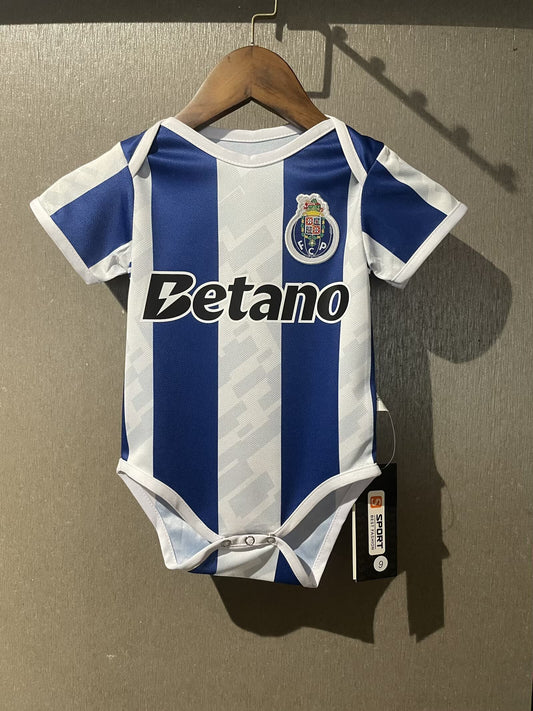 Body Bebê Infantil Porto Home 25/26  - Branco e Azul