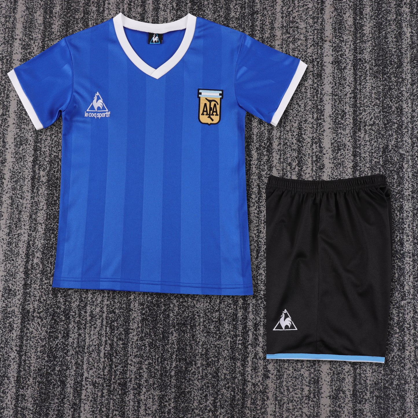 Kit Infantil Argentina Away 1986 Le Coq Sportif -Azul