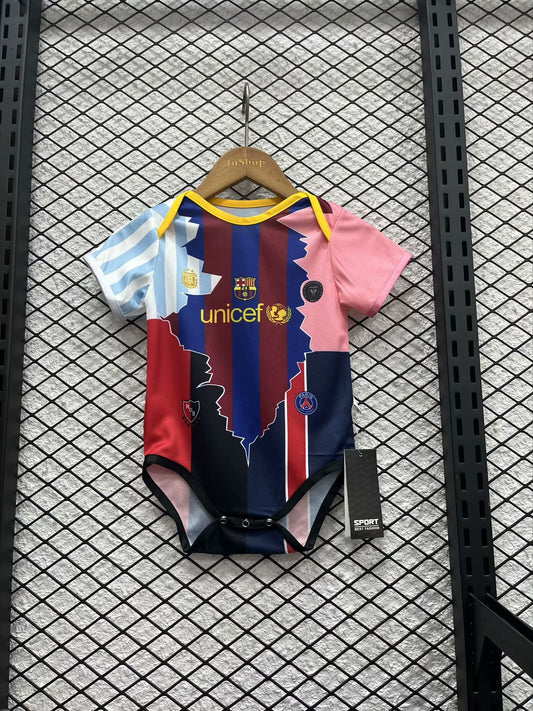 Body Bebê Infantil Messi Carreira Home  - Colorido
