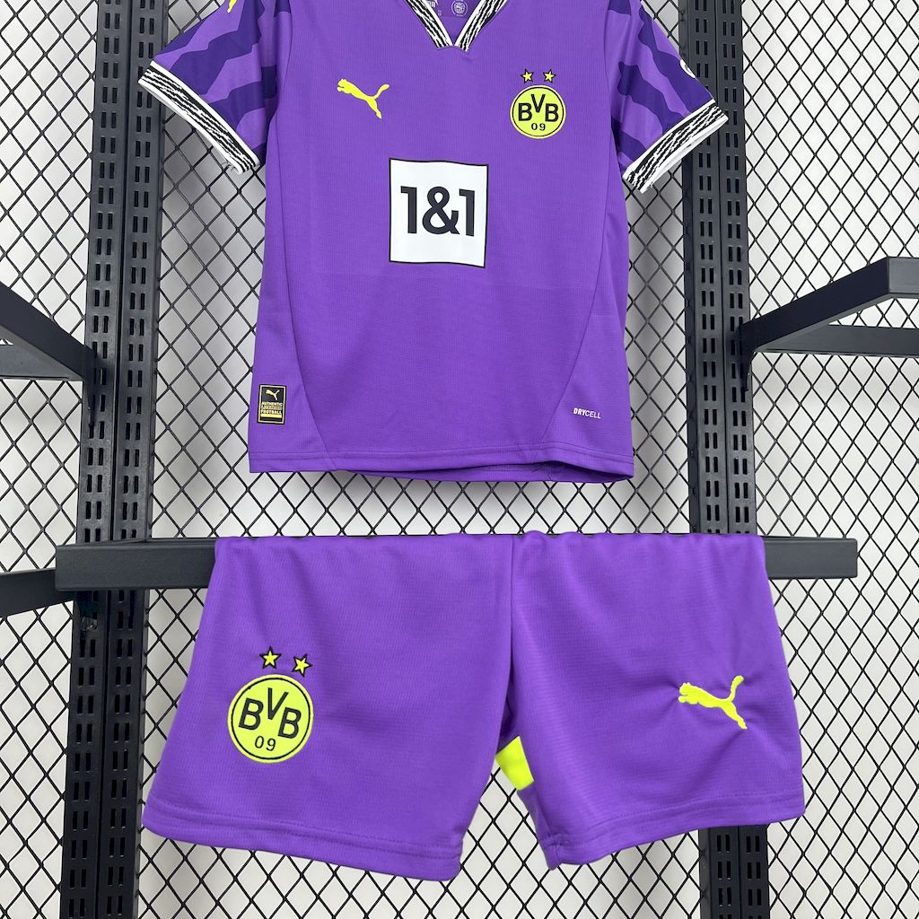 Kit Infantil Borussia Dortmund Goleiro 25/26 - Roxo