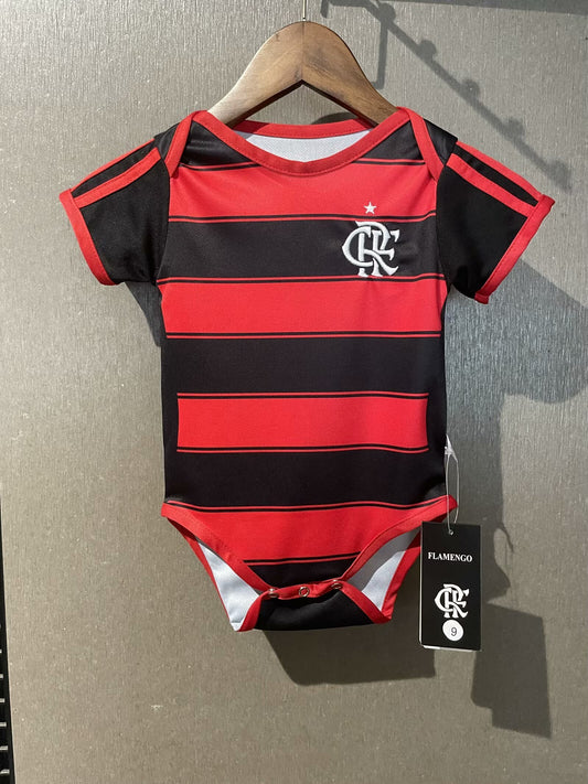 Body Bebê Infantil Flamengo Home 25/26 -Vermelho e Preto