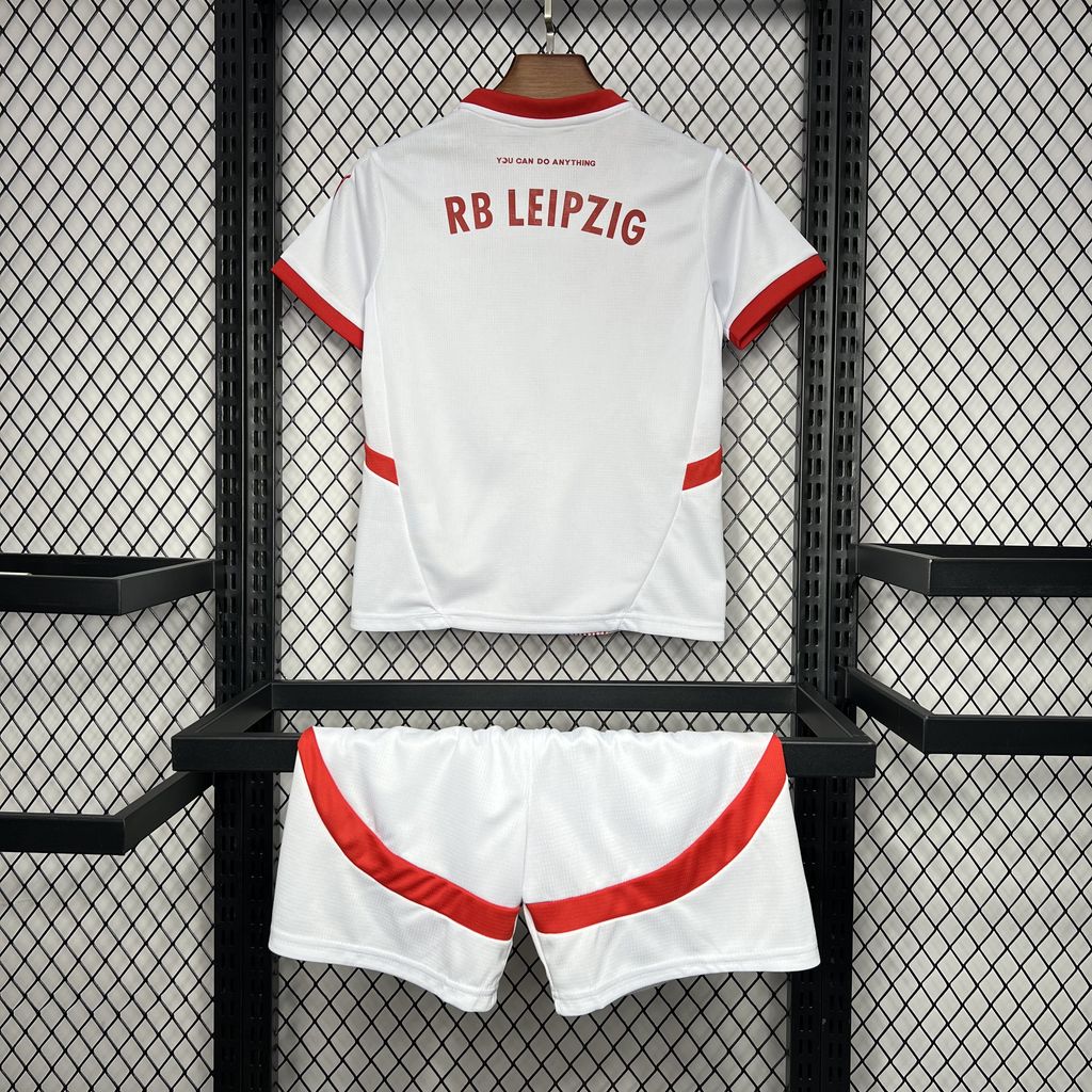 Kit Infantil RB Leipizig Home 24/25 - Branca e Vermelha