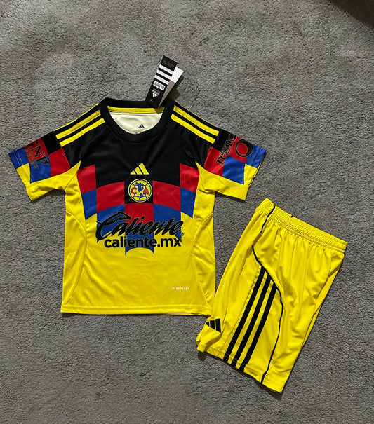 Kit Infantil America do México Home 25/26 - Amarelo e Preto