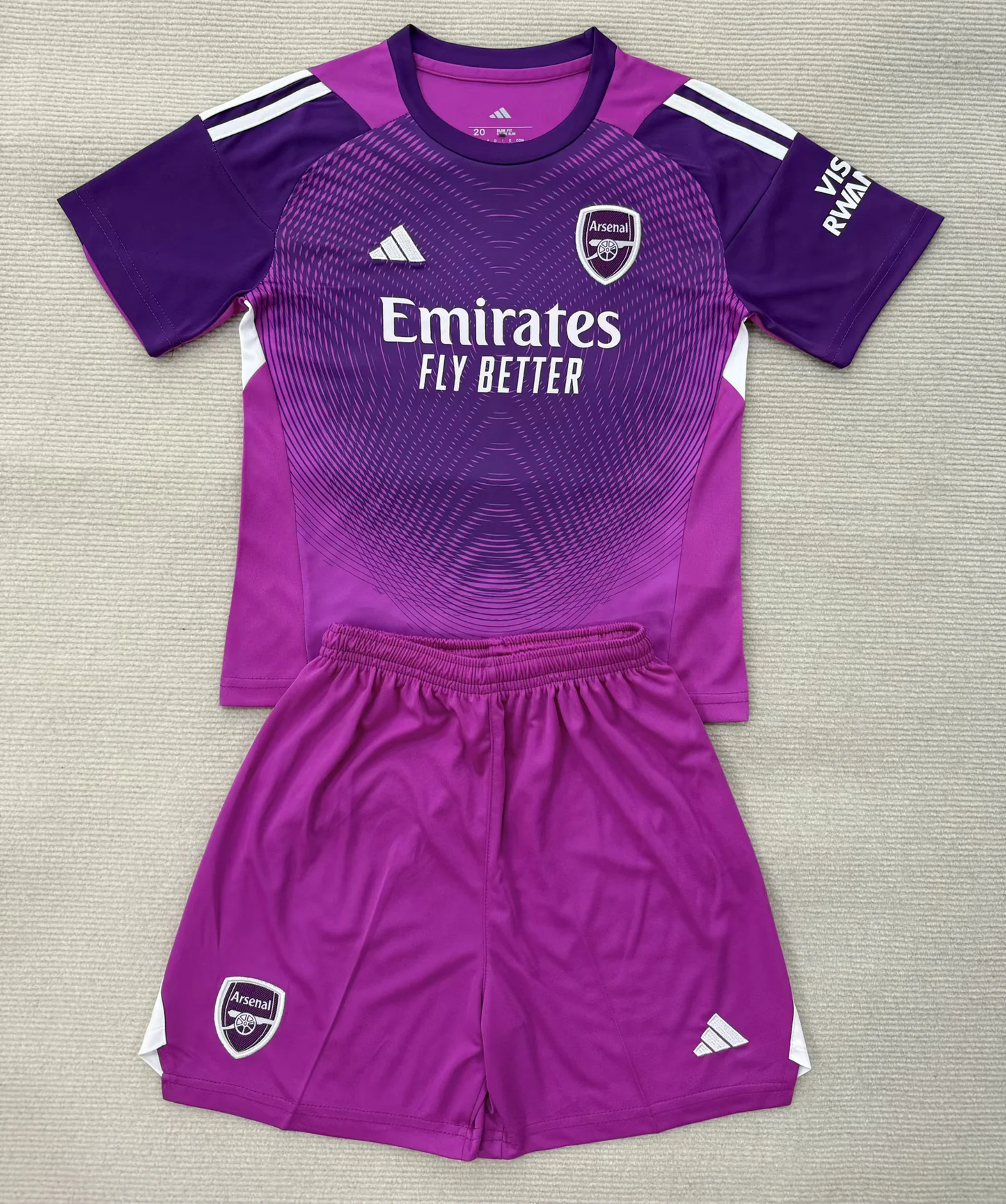 Kit Infantil Arsenal Goleiro 25/26 - Roxo