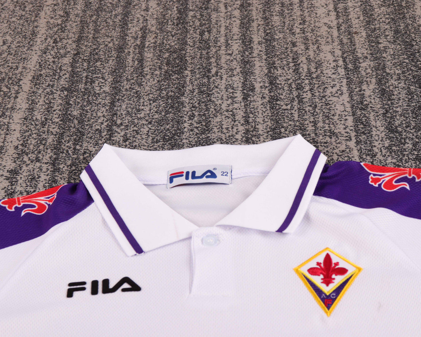 Kit Infantil Fiorentina Away Retrô 1998 . Fila  - Branca