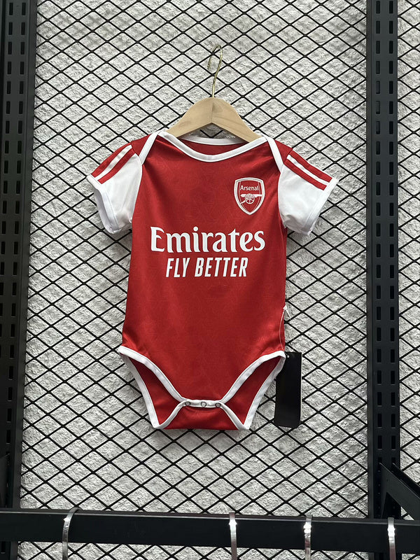 Body Bebê Infantil Arsenal Home 25/26   - Vermelho e Branco