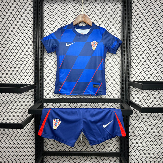 Kit Infantil Croácia Away 24/25 -Azul
