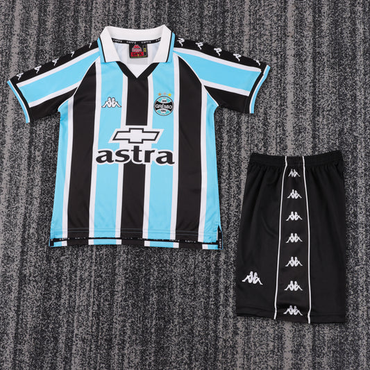 Kit Infantil Grêmio Home Retrô 2000 -Tricolor