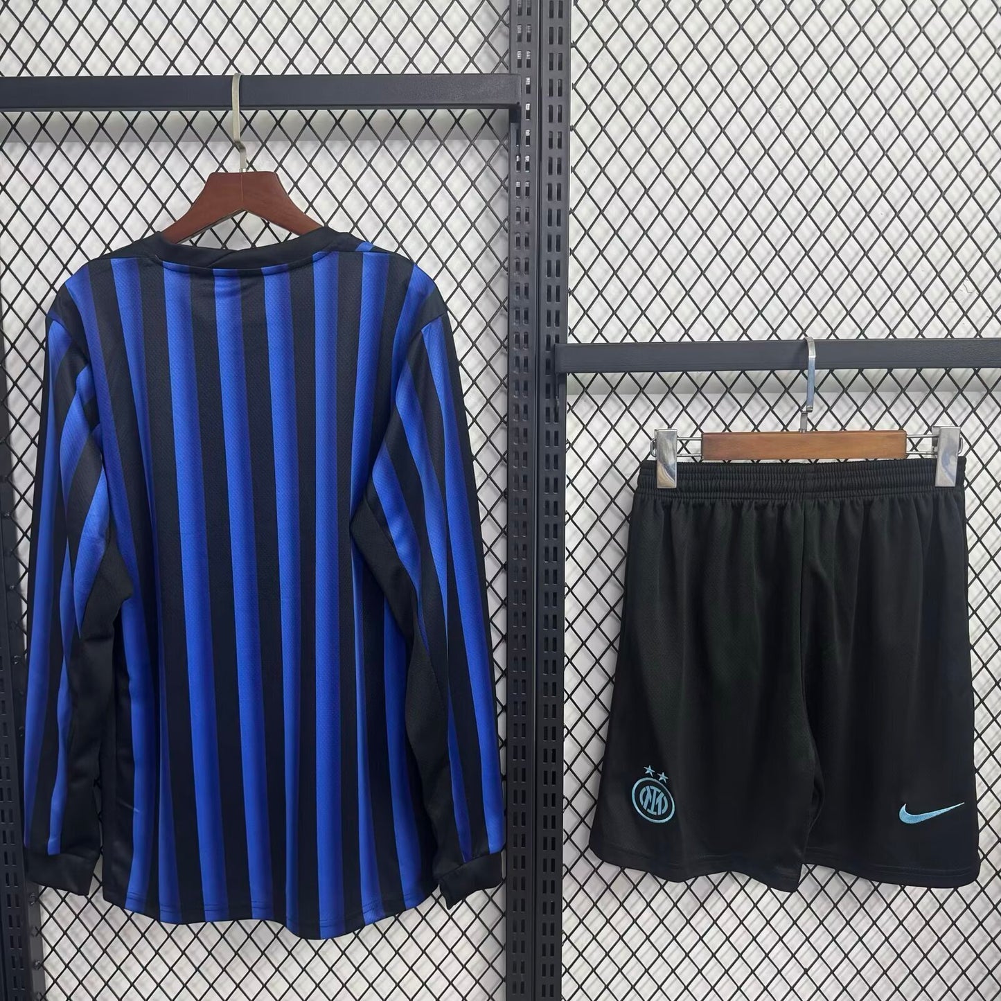 Kit Infantil Inter de Milão Home Manga Longa 25/26 . - Azul e Preto
