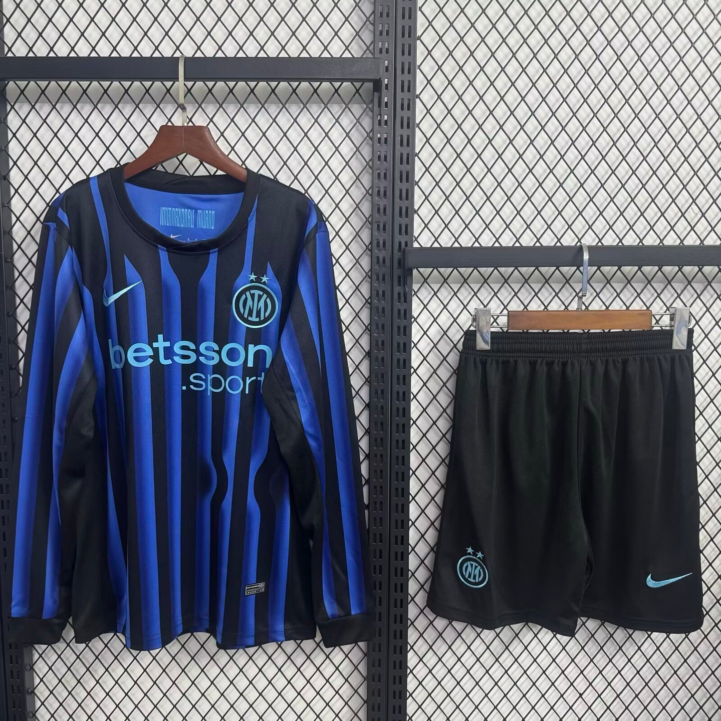 Kit Infantil Inter de Milão Home Manga Longa 25/26 . - Azul e Preto