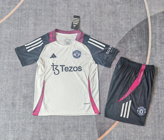 Kit Infantil Manchester United Treino 24/25 - Bege