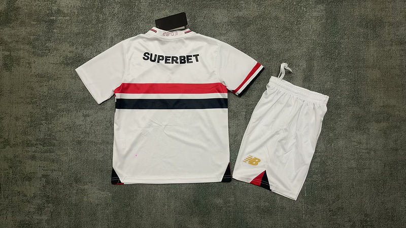 Kit Infantil São Paulo Home 25/26 - Branca