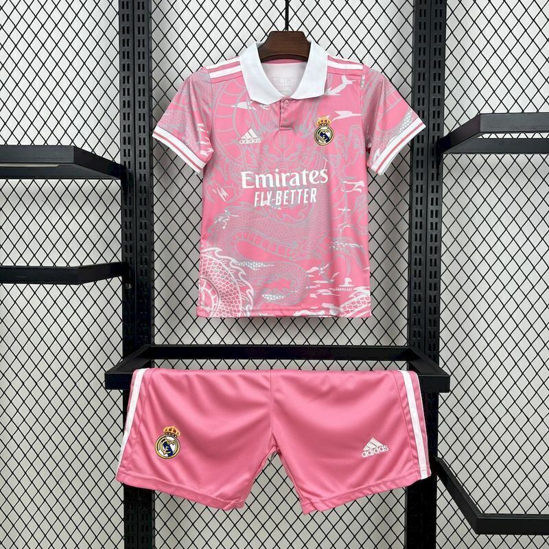 Kit Infantil Real Madrid Edição Especial Dragão 23/24 -Rosa