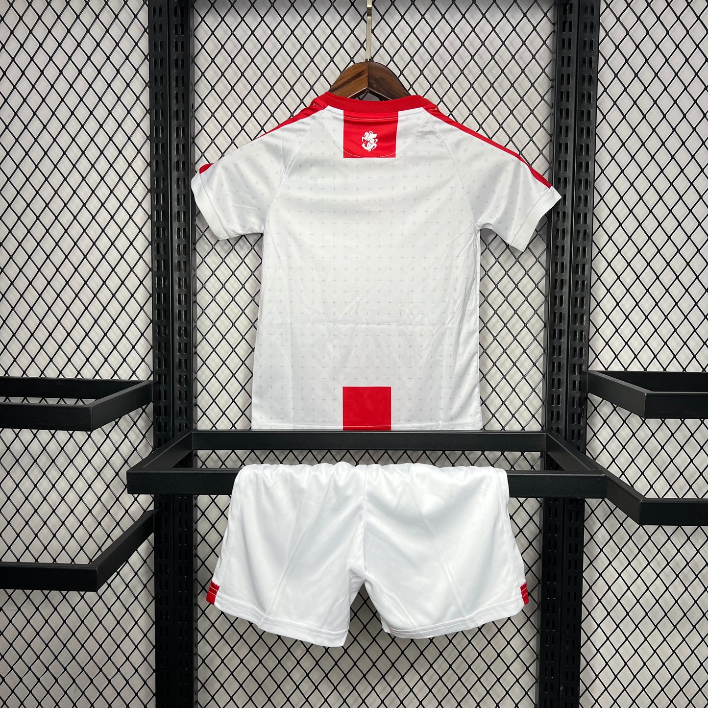Kit Infantil Georgia Home 24/25 Macron -Branco e Vermelho
