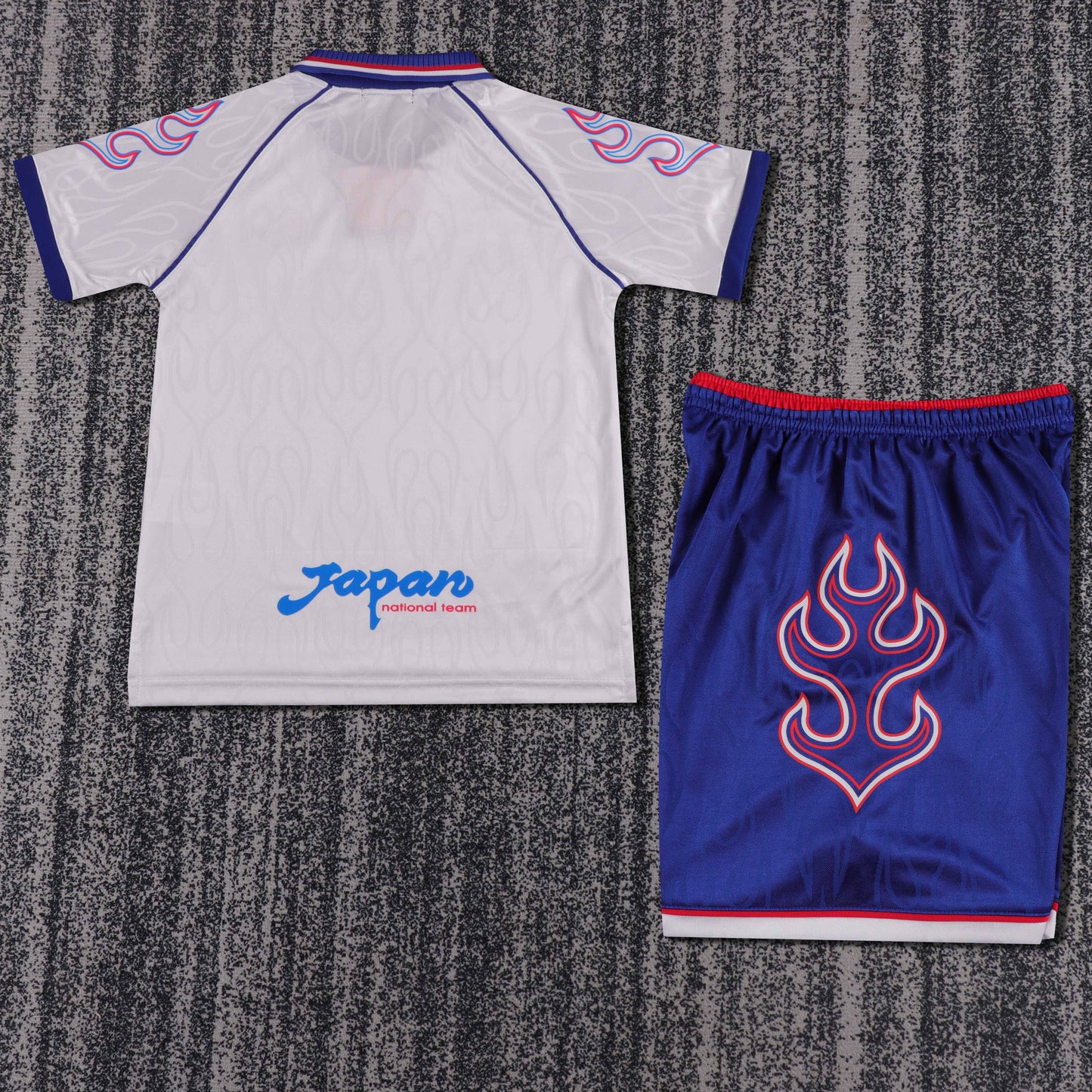 Kit Infantil Japão Away Retro 1998 Asics -Branco