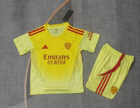 Kit Infantil Arsenal Goleiro 24/25  -Amarelo