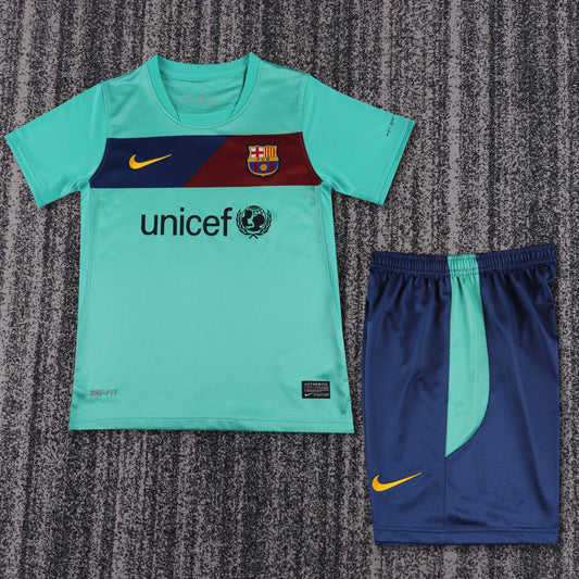 Kit Infantil Barcelona Away Retrô 10/11 - Verde