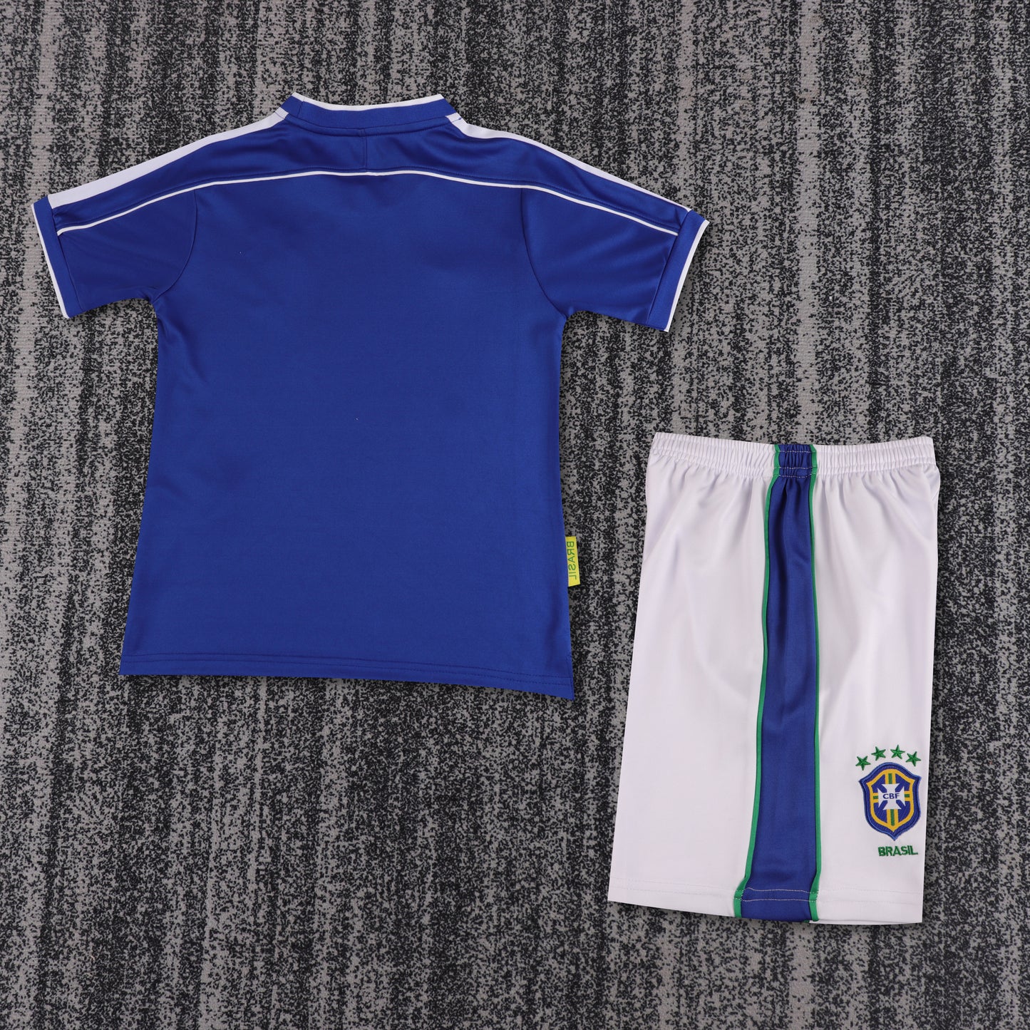 Kit Infantil Brasil Retro Away 1998 - Azul
