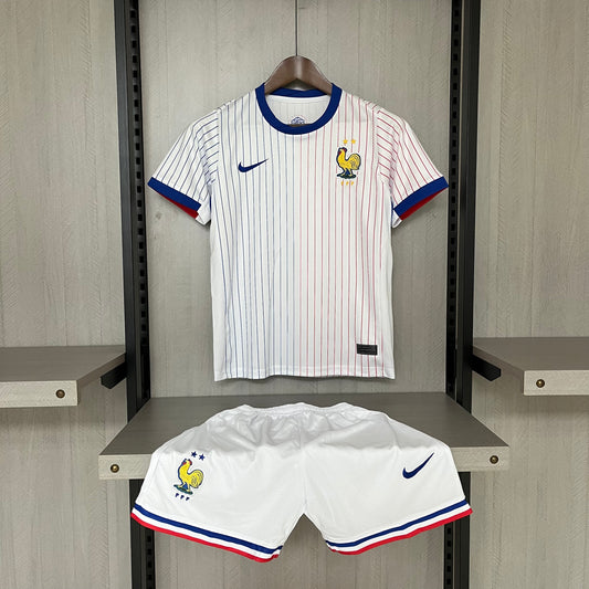 Kit Infantil França Away 24/25 -Branco
