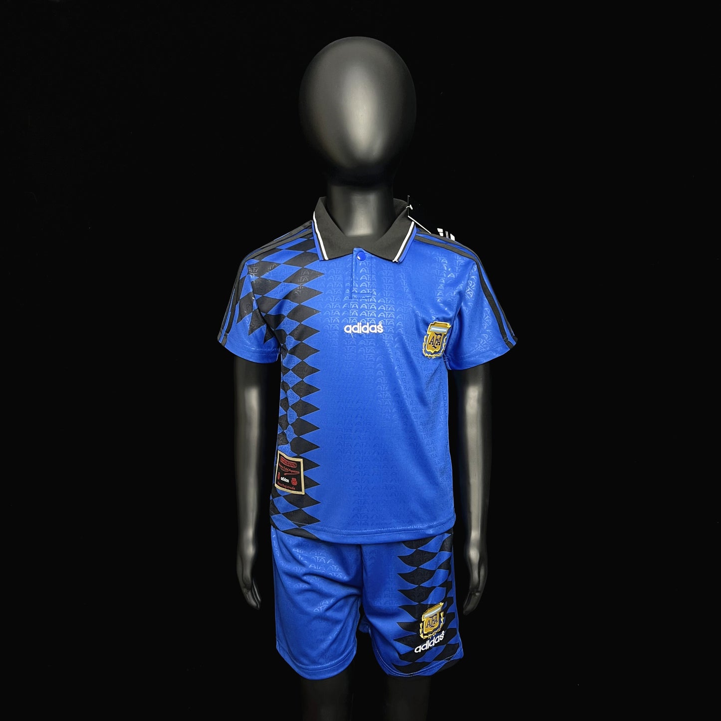 Kit Infantil Argentina Retro 1994 -Azul e Preto