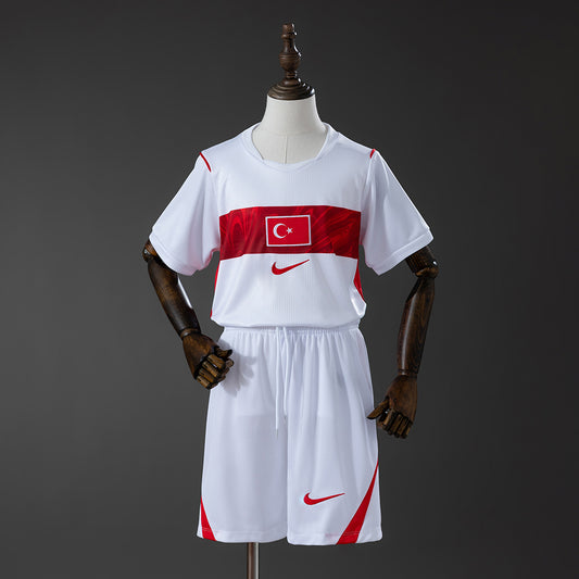 Kit Infantil Turquia Away 26/27 -Branco e Vermelho