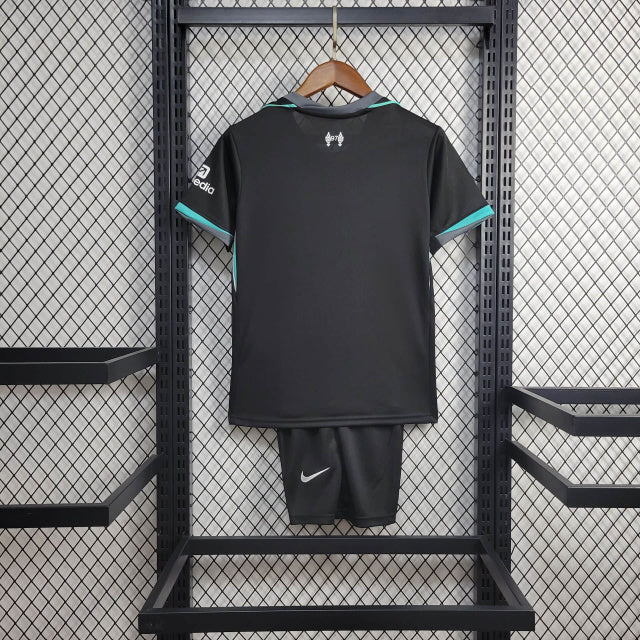 Kit Infantil Liverpool Away 24/25 - Preto