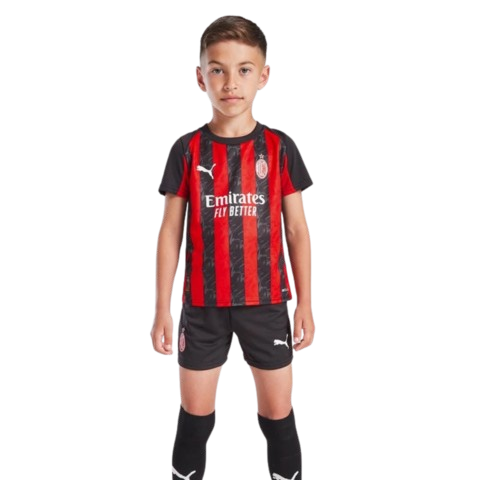 Kit Infantil Milan Home 25/26 . - Vermelho e Preto