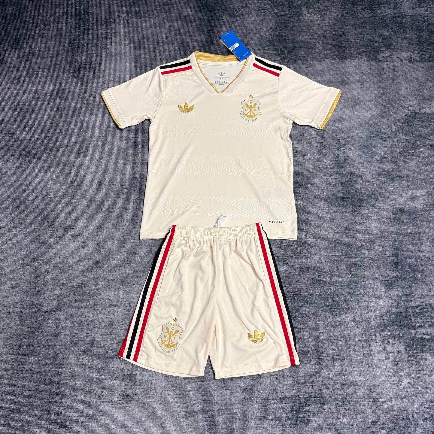 Kit Família Flamengo: Camisa Infantil + Camisa Pai - Bege