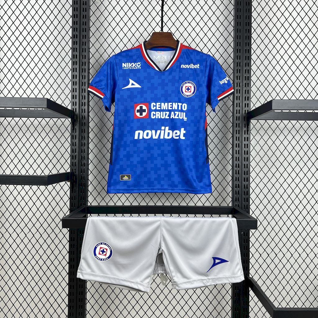 Kit Infantil Cruz Azul Home 25/26 Pirma . -Azul