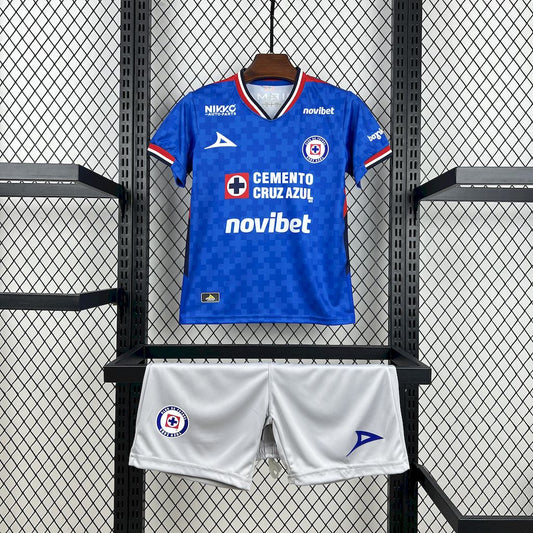 Kit Infantil Cruz Azul Home 25/26 Pirma . -Azul