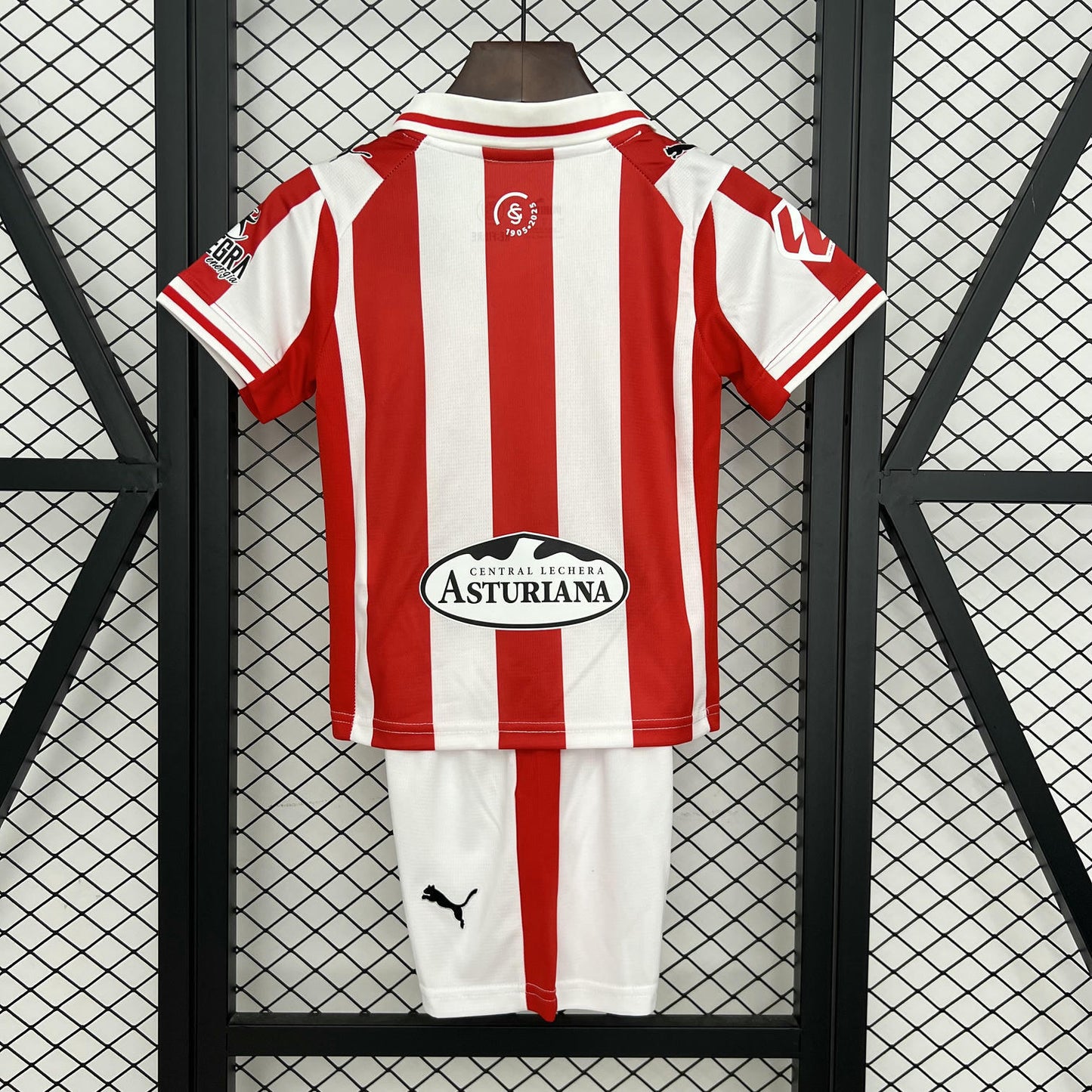 Kit Infantil Sporting Gijon Home 25/26 . - Vermelho e Branco