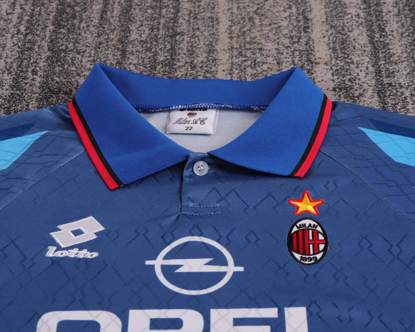 Kit Infantil Milan Third Retrô 95/96 . Lotto - Azul