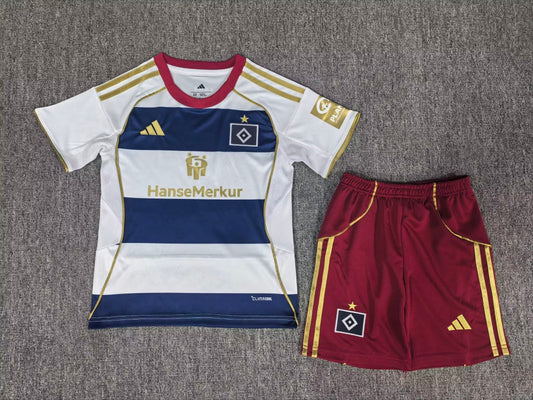 Kit Infantil Hamburgo Home 25/26 - Branco e Azul