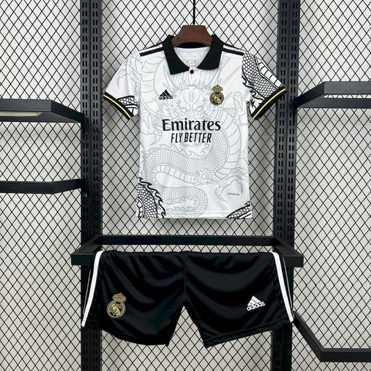 Kit Infantil Real Madrid Edição Especial Dragão 23/24 -Branco